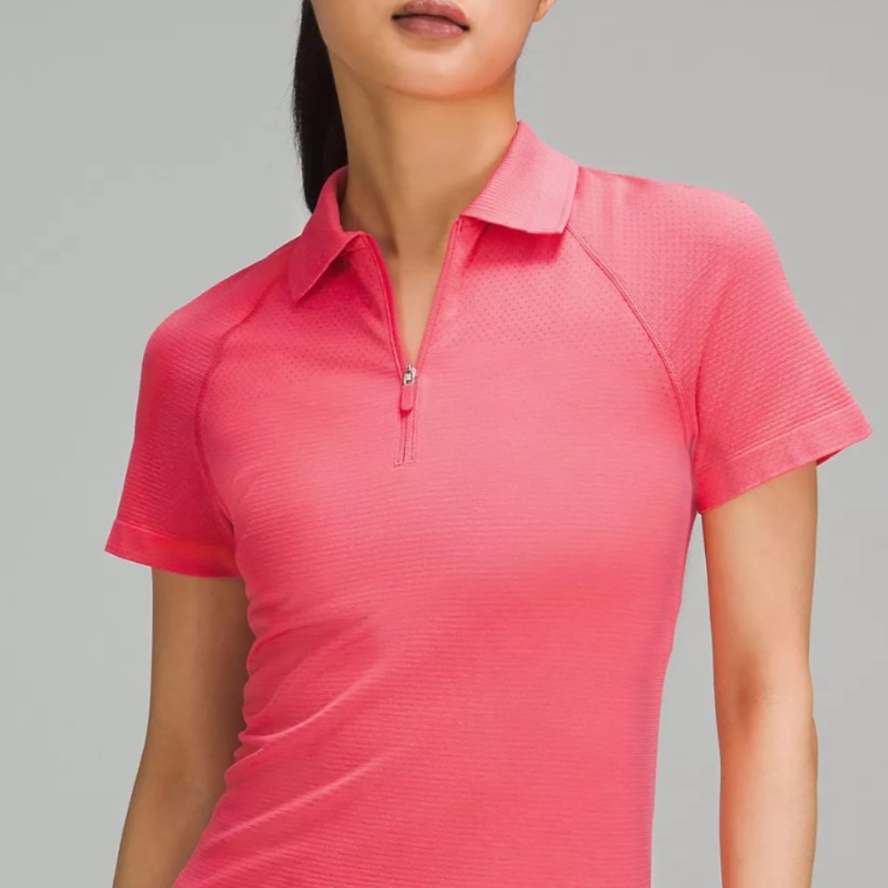 Swiftly Tech Short-Sleeve Half-Zip Polo Shirt